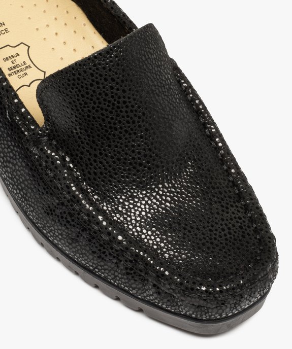 Mocassins confort femme à semelle crantée et dessus cuir  vue6 - GEMO (CONFORT) - GEMO