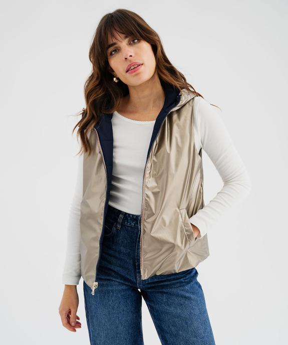 Doudoune sans manches réversible à capuche femme vue6 - GEMO 4G FEMME - GEMO