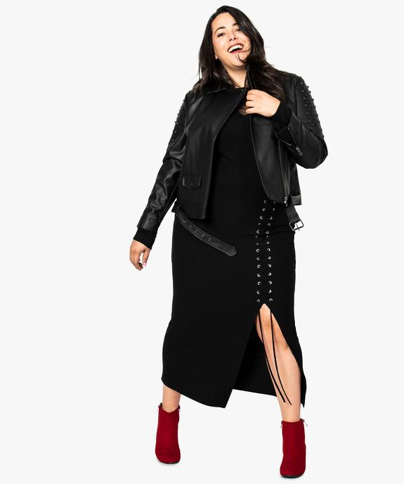 Pull femme fin avec décolleté en plumetis - Gémo x Lalaa Misaki vue5 - GEMO (G TAILLE) - GEMO