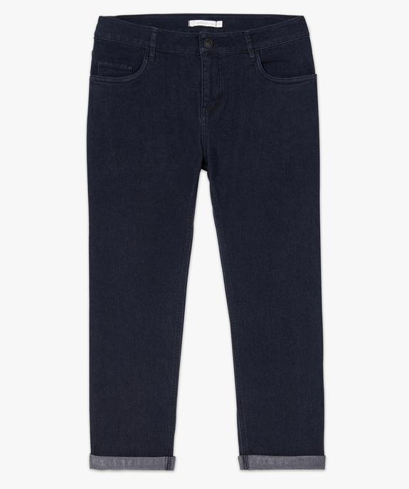 Pantacourt femme en stretch coupe droite à revers cousus vue4 - GEMO(FEMME PAP) - GEMO