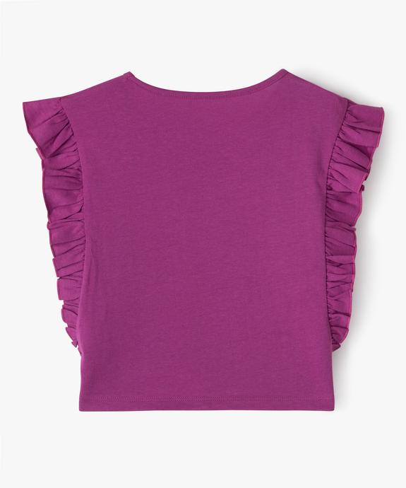 Tee-shirt avec volants sur les côtés fille vue5 - GEMO 4G FILLE - GEMO