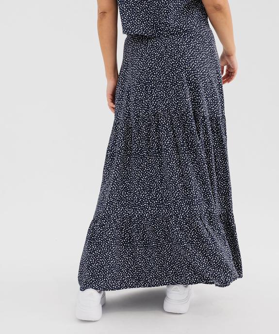 Jupe longue à volants en viscose fleurie et légère femme vue3 - GEMO 4G FEMME - GEMO