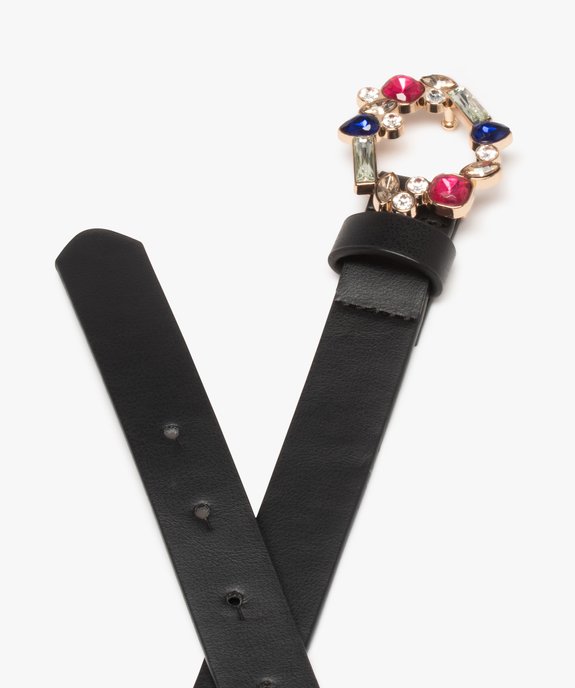 Ceinture femme en matière lisse avec boucle en strass vue2 - GEMO (ACCESS) - GEMO