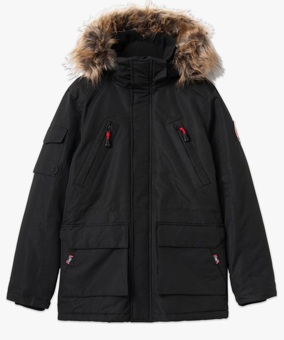 Parka homme avec capuche à bord amovible vue4 - TOKYO LAUNDRY - GEMO