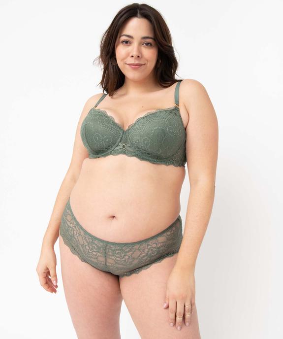 Soutien-gorge grande taille emboitant en dentelle avec bonnets paddés vue3 - GEMO(HOMWR FEM) - GEMO