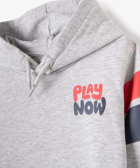Sweat garçon à capuche en molleton imprimé vue2 - GEMO (ENFANT) - GEMO