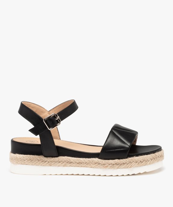 Sandales femme à semelle plateforme et bride matelassée vue1 - GEMO (CASUAL) - GEMO