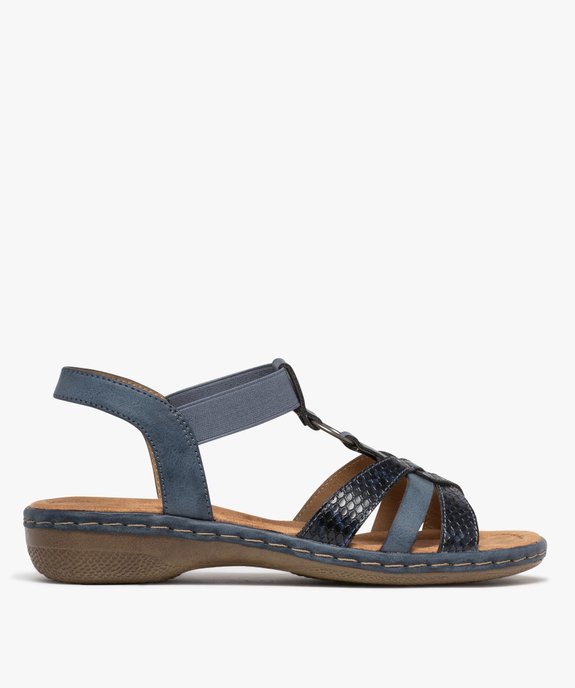 Sandales à brides avec anneau métallique femme - Softrelax vue1 - SOFTRELAX - GEMO
