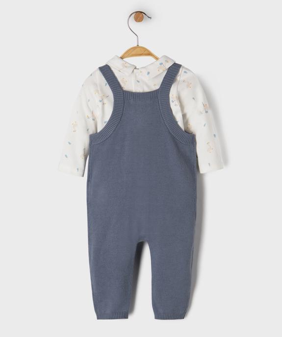 Ensemble 2 pièces body manches longues + salopette bébé vue4 - GEMO(BB COUCHE) - GEMO