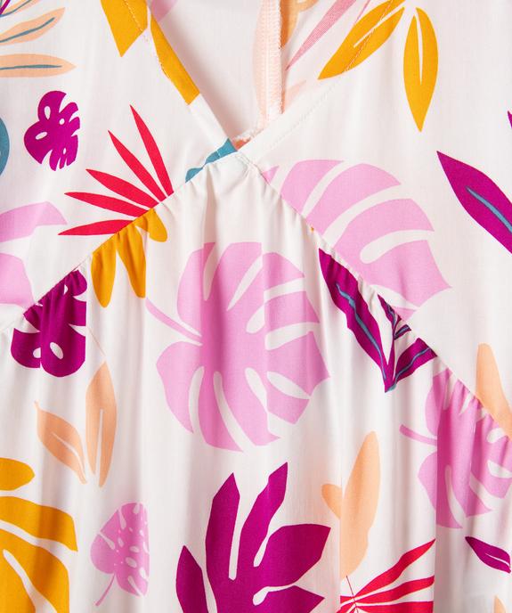 Robe de plage légère et fluide imprimée fille vue2 - GEMO 4G FILLE - GEMO