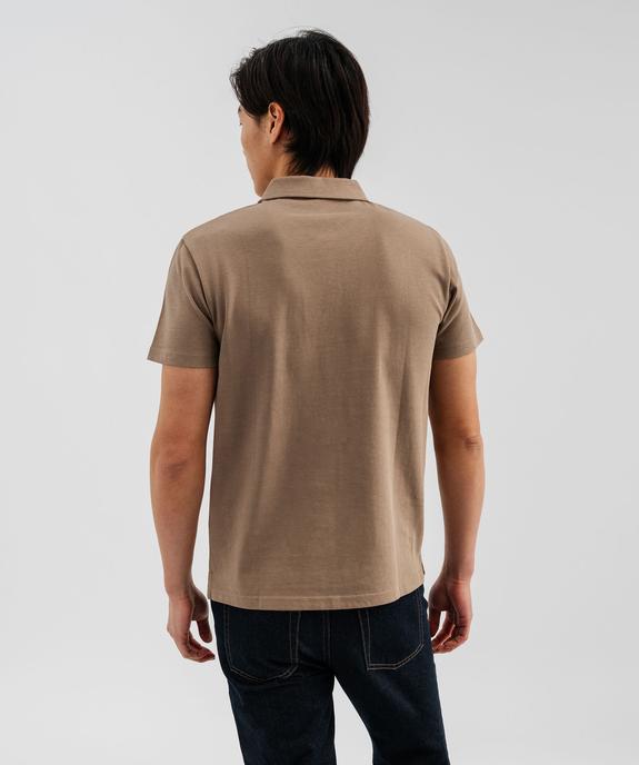 Polo à manches courtes en coton résistant homme vue3 - GEMO (HOMME) - GEMO