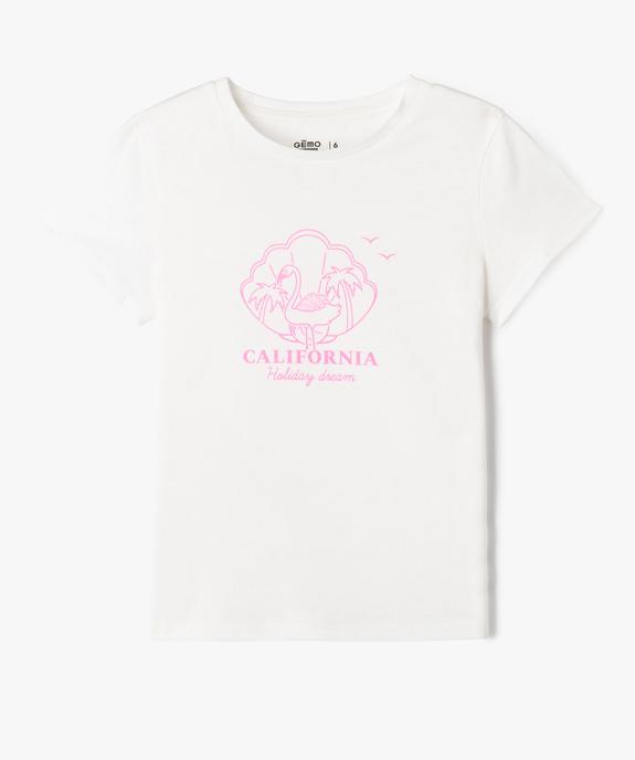 Tee-shirt manches courtes à motif fille vue5 - GEMO 4G FILLE - GEMO