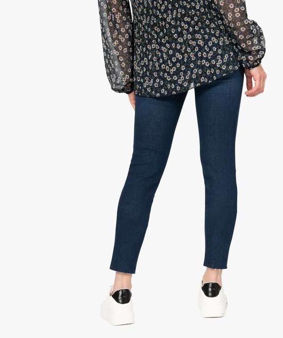 Jean femme coupe Slim avec bas sans coutures vue3 - GEMO(FEMME PAP) - GEMO