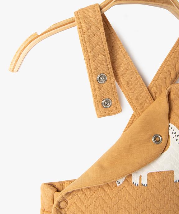 Salopette en molleton texturé et imprimé bébé vue3 - GEMO(BB COUCHE) - GEMO