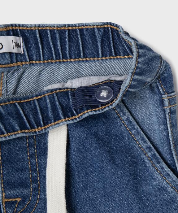 Jean en coton stretch résistant et taille élastiquée bébé garçon vue2 - GEMO(BEBE DEBT) - GEMO