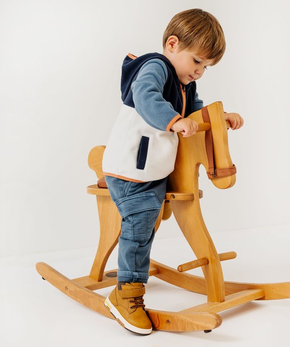 Pantalon cargo extensible avec taille élastique bébé garçon vue7 - GEMO 4G BEBE - GEMO