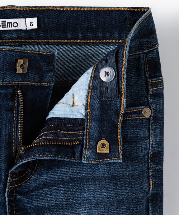 Jean garçon coupe Slim contenant du polyester recyclé vue2 - GEMO 4G GARCON - GEMO