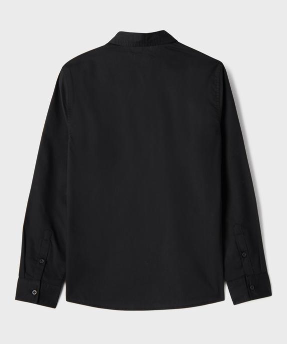 Chemise manches longues en coton uni garçon vue3 - GEMO 4G GARCON - GEMO