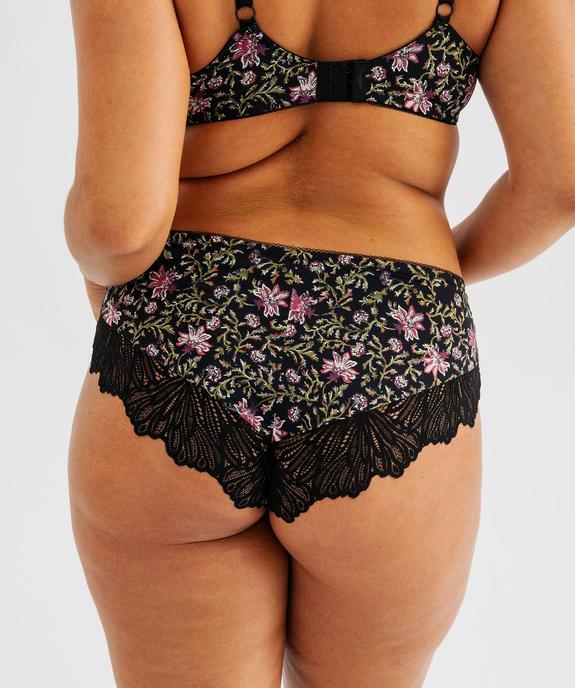 Culotte en microfibre et dentelle femme grande taille vue2 - GEMO(HOMWR FEM) - GEMO
