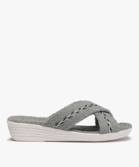 Mules femme confort à brides en tissu éponge vue1 - GEMO(HOMWR FEM) - GEMO