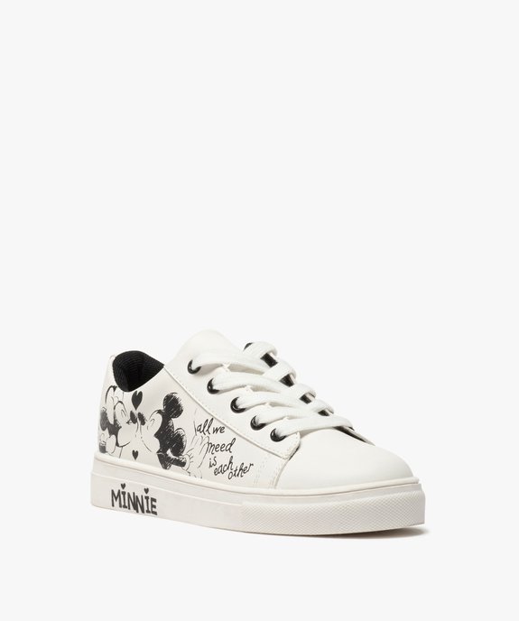 Baskets fille à lacets avec dessin Mickey et Minnie vue3 - MINNIE - GEMO