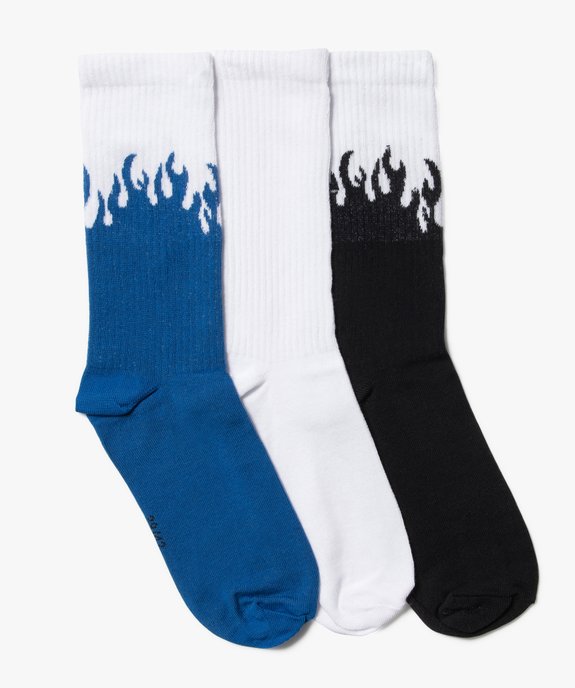 Chaussettes hautes spécial sport homme (lot de 3) vue1 - GEMO(HOMWR HOM) - GEMO