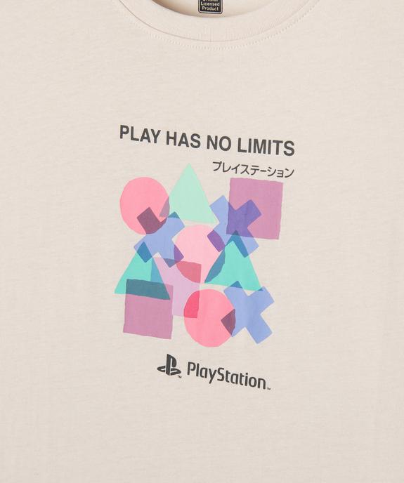 Tee-shirt manches courtes imprimé coupe oversize garçon - PlayStation vue2 - PLAYSTATION - GEMO