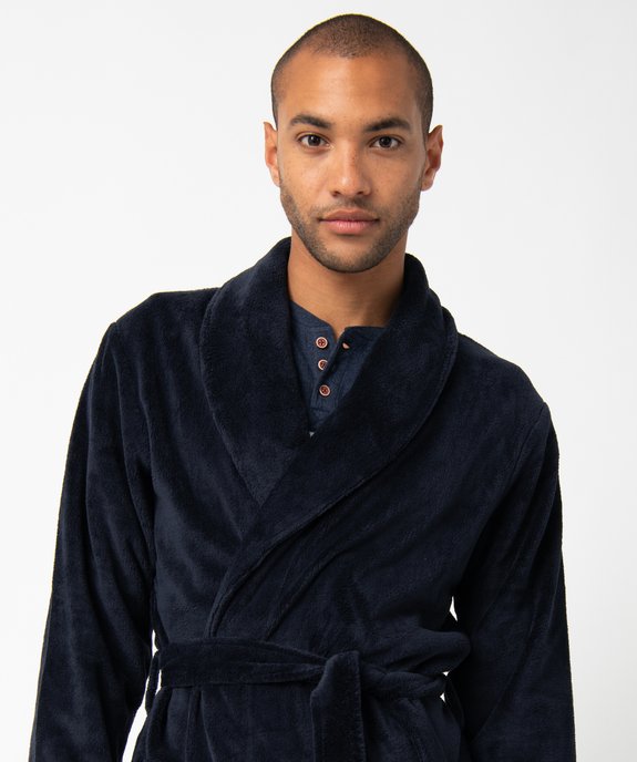 Robe de chambre peignoir en maille peluche homme vue2 - GEMO(HOMWR HOM) - GEMO