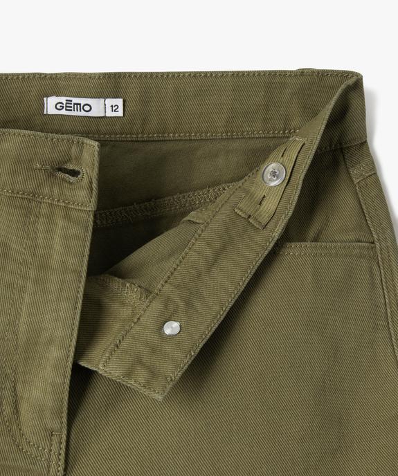 Short en denim avec revers cousus fille vue2 - GEMO (JUNIOR) - GEMO