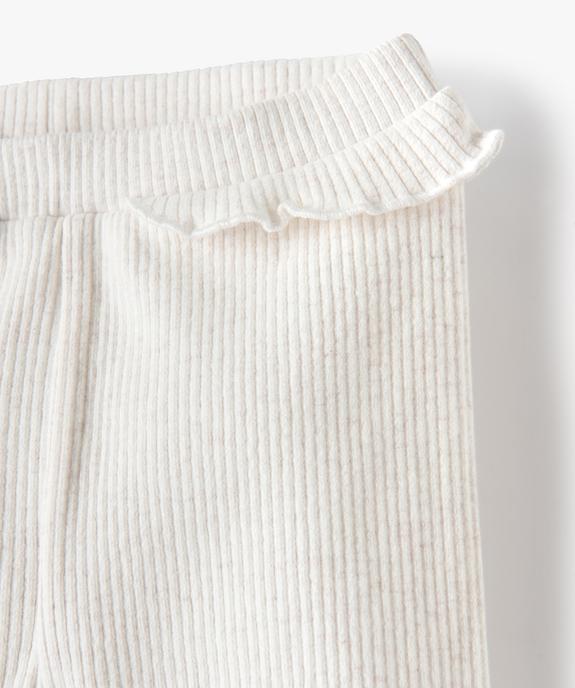 Legging bébé fille en maille côtelé et basque vue2 - GEMO 4G BEBE - GEMO