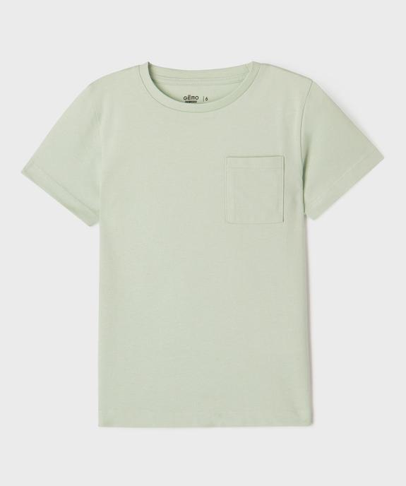 Tee-shirt manches courtes avec poche poitrine garçon vue1 - GEMO 4G GARCON - GEMO