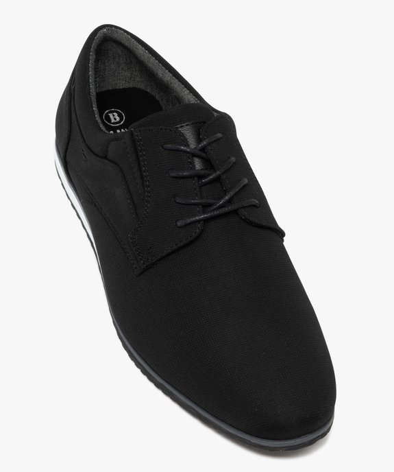 Derbies homme à semelle sportswear dessus textile  vue5 - MARIO BALDANO - GEMO