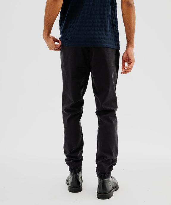Pantalon jogger en toile de coton homme vue3 - GEMO 4G HOMME - GEMO