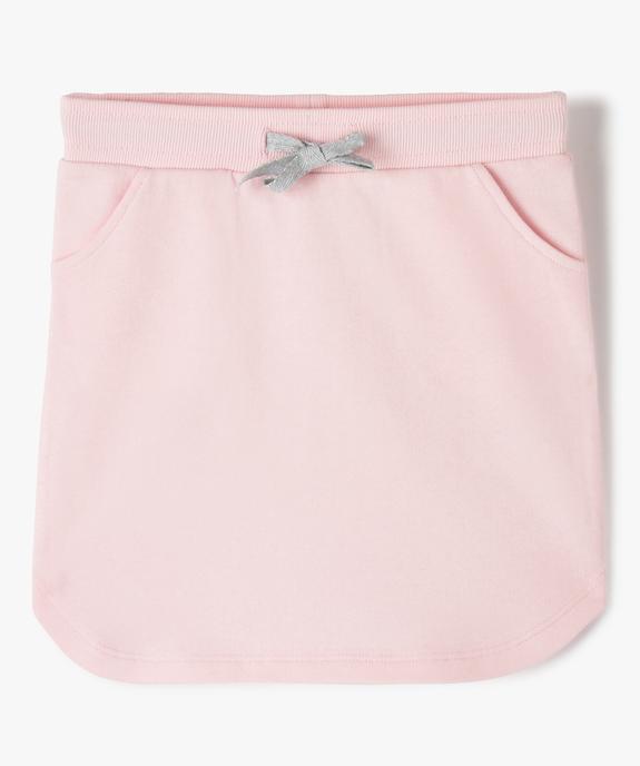 Jupe courte en maille jogging fille vue1 - GEMO 4G FILLE - GEMO