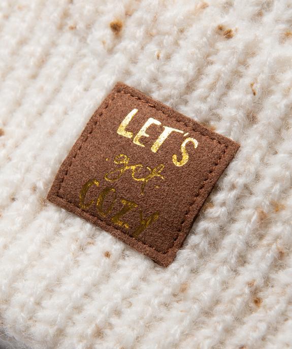 Bonnet en grosse maille chinée fille vue2 - GEMO (ENFANT) - GEMO