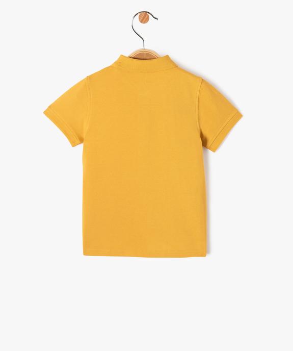 Polo manches courtes en maille piquée bébé garçon vue3 - GEMO(BEBE DEBT) - GEMO