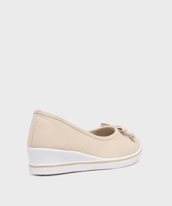 Escarpins femme en toile unis à semelle contrastante vue4 - VALENTINA BALDA - GEMO