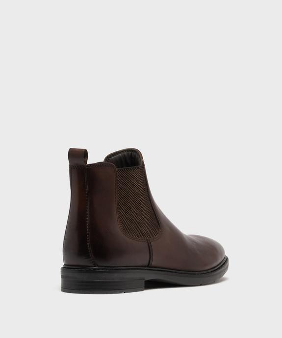 Chelsea boots en cuir homme - Tanéo vue4 - TANEO GEMO FOR GOOD - GEMO