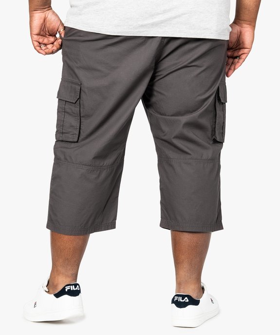 Pantacourt homme en toile multipoches vue3 - GEMO (G TAILLE) - GEMO