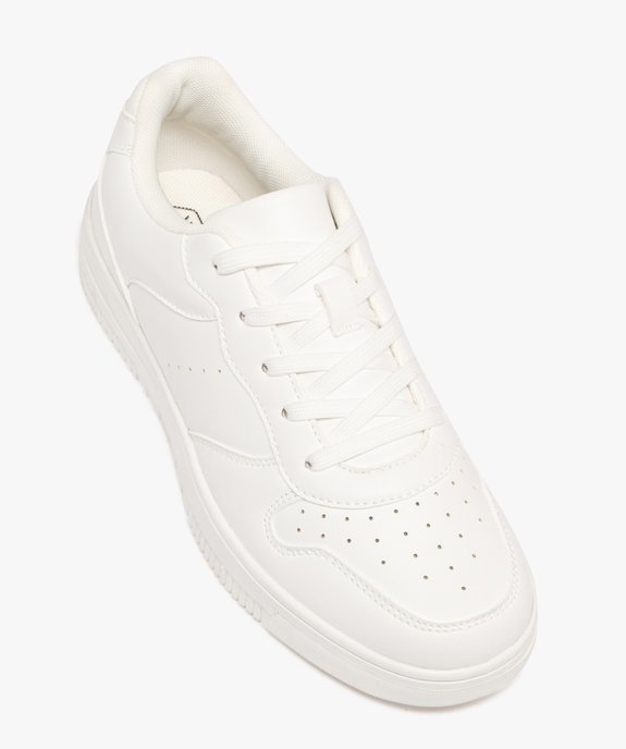 Baskets femme unies à lacets style rétro avec dessus perforé vue6 - 5 MILES - GEMO