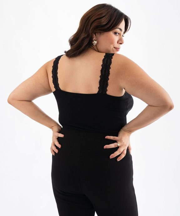 Débardeur femme grande taille avec bretelles dentelle vue8 - GEMO 4G GT - GEMO