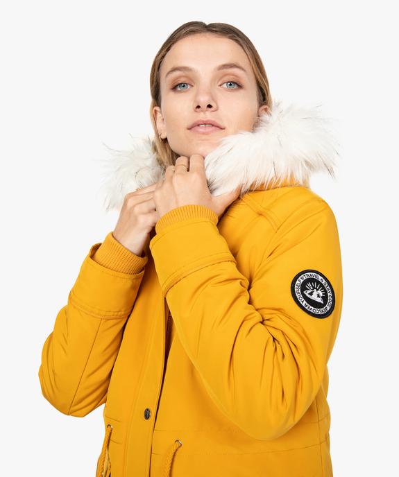 Manteau femme avec doublure chaude et capuche à bordure amovible vue2 - GEMO(FEMME PAP) - GEMO