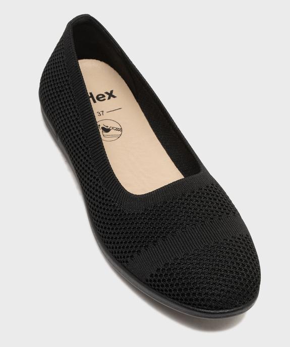 Ballerines confort en maille ajourée à petit talon compensé femme vue5 - G'FLEX - GEMO