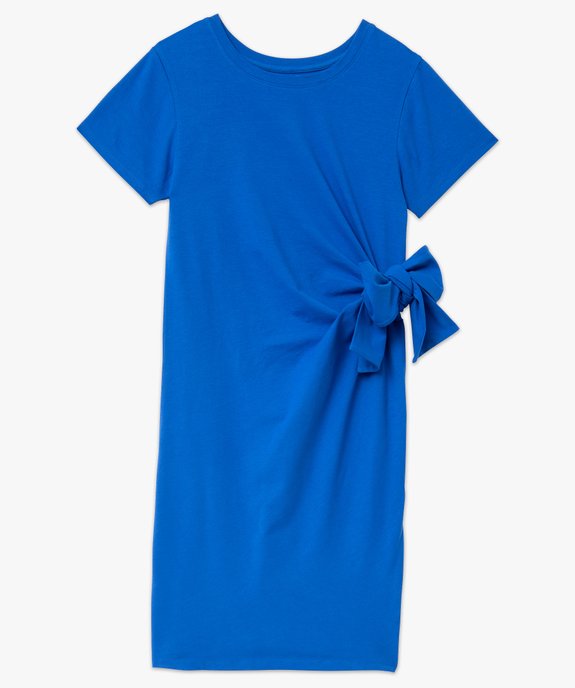 Robe femme esprit tee-shirt avec noeud à la taille vue4 - GEMO(FEMME PAP) - GEMO