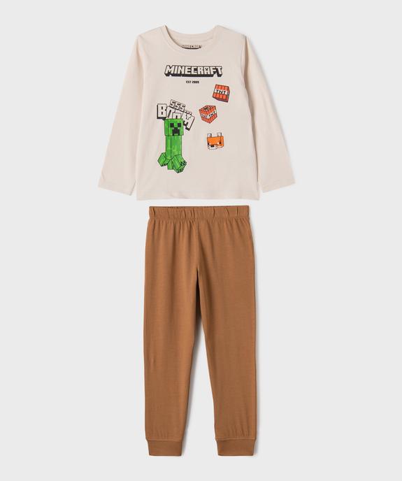 Pyjama avec motifs jeu de construction garçon - Minecraft vue3 - MINECRAFT - GEMO