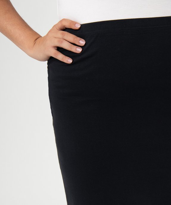 Jupe femme grande taille coupe droite en maille extensible vue2 - GEMO (G TAILLE) - GEMO
