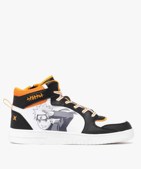 Baskets homme mid-cut à zip et col en mesh - Naruto vue2 - NARUTO - GEMO