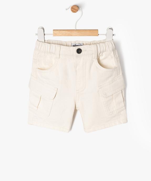 Bermuda cargo en twill de coton bébé garçon vue1 - GEMO(BEBE DEBT) - GEMO