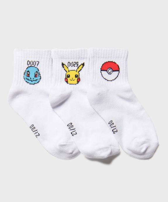Chaussettes tige basse imprimée garçon - Pokémon (lot de 3 paires) vue1 - POKEMON - GEMO