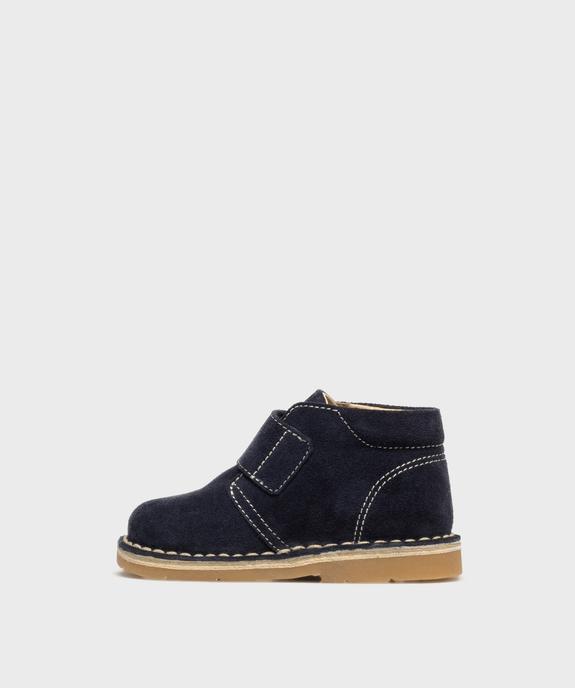 Chaussures montantes en cuir à large bride scratch bébé garçon - Na! vue4 - NA! - GEMO